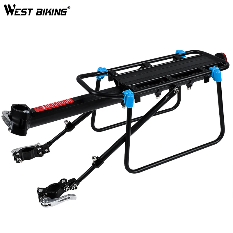 

WEST BIKING Bicycle Racks Large Capacity Aluminum Alloy Bicycle Seat Post Luggage Carrier Rear Rack Shelf MTB Bike Stand Racks