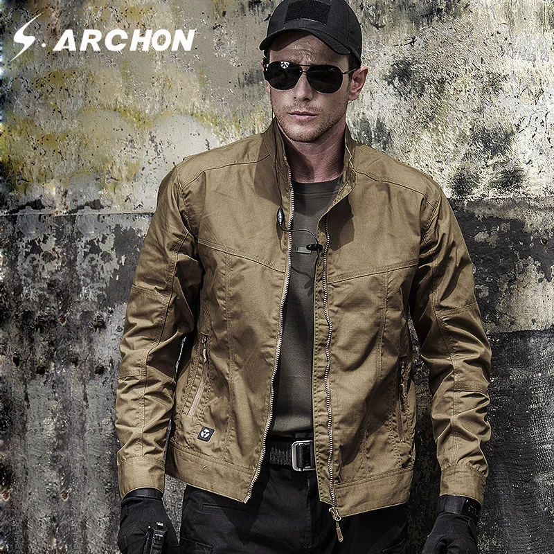 

Autumn Men's Tactical Field Bomber Jacket, Military Clothes Special Forces Army Jackets, Fall Spring Casual Male Slim Pilot Coat