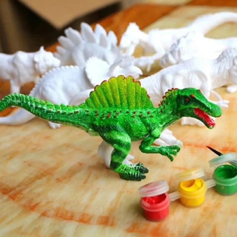 

DIY Coloring Painting Model Dinosaur Jurassic Park Children Hand Craft DIY Drawing Graffiti Toy Early Learning Education Kid Toy