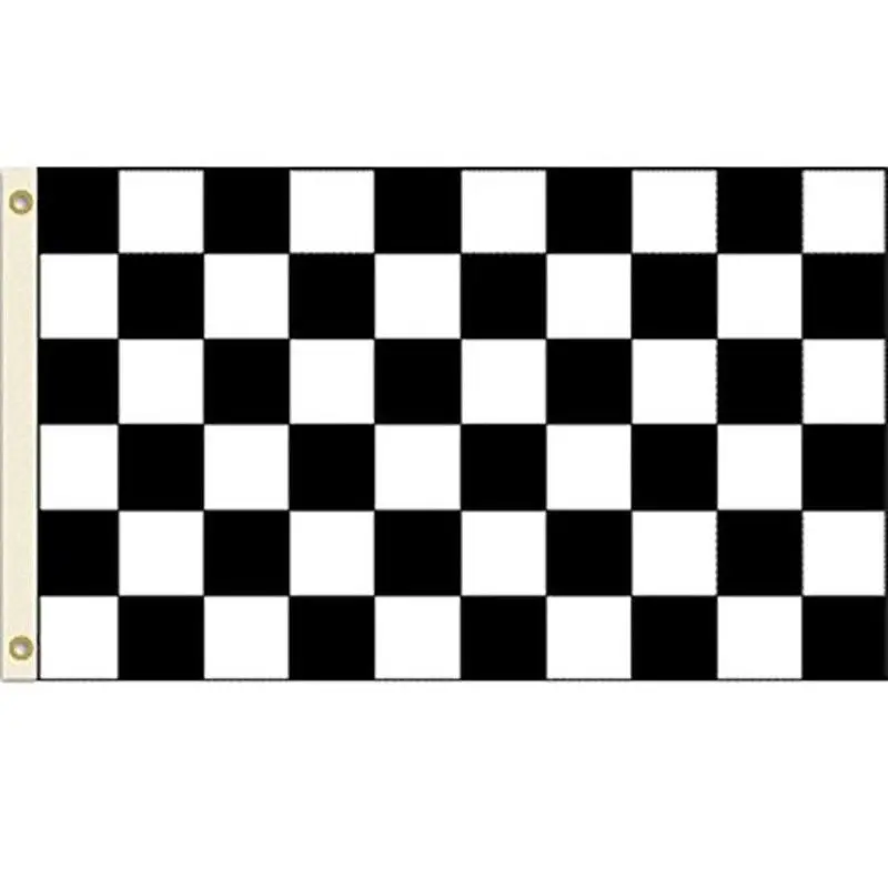 

Black White Checkered Flag Banner F1 Formula Car Motor Racing Party Decor