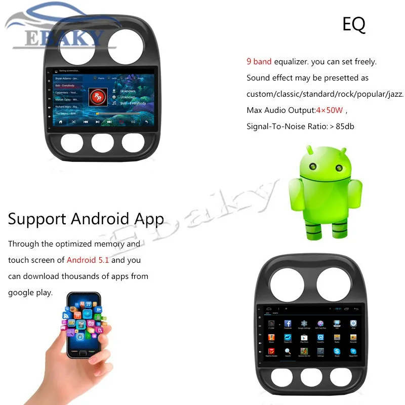 Flash Deal NaviTopia 10.2inch Octa Core 8 core RAM 2G ROM 32G Android 8.1 Car Radio player 2016- for Jeep Compass 32