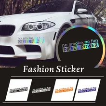 14.5*3.4 cm 패션 아니 연기 아니 재미 디젤 전원 비닐 데 칼 오토바이 사용자 지정 스티커 3d 반사 방수 사용자 지정 스티커(China)