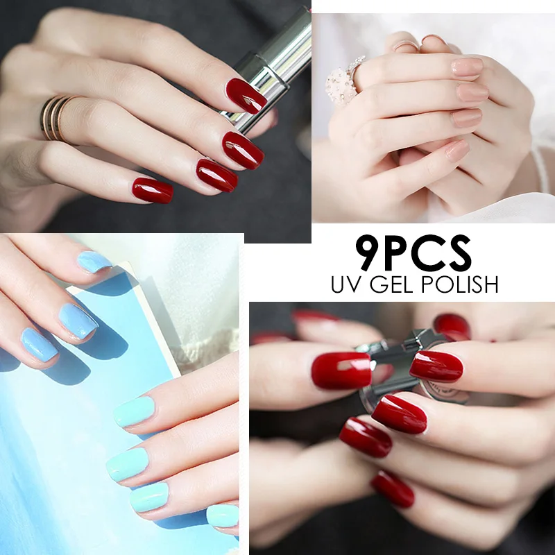 FOCALLURE 9Pcs/lot Newest Color Gel Polish Nail Set Long Lasting Led Sexy Color Series UV Nail Gel High Quality 7ML Salon Gel FOCALLURE 9Pcs/lot Newest Color Gel Polish Nail Set Long Lasting Led Sexy Color Series UV Nail Gel High Quality 7ML Salon Gel