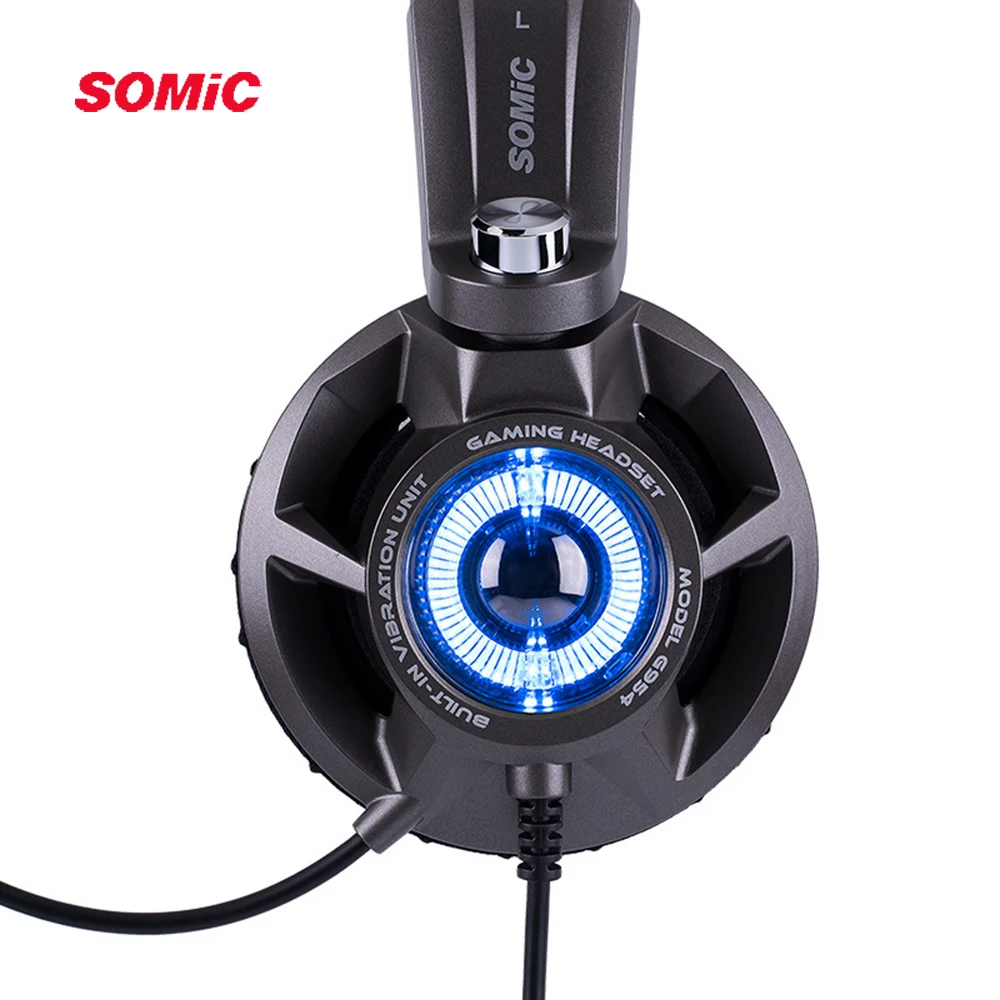 Игровая Гарнитура SOMIC G954 с вибрацией игровые наушники 7 1 виртуального