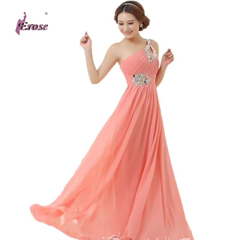 Floor length Chiffon Long Evening Dress Gown 2016 Long Pink Design ...