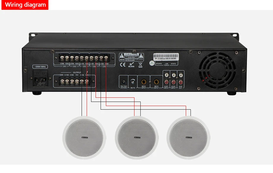 PA система CE502 в потолке настенный динамик 6,5 дюймов 8 дюймов 3-10 Вт домашний магазин ресторан фоновая музыка семейная звуковая система