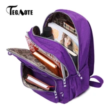 TEGAOTE мужской школьный рюкзак для подростков, Mochila Masculina, рюкзак для путешествий, женская школьная сумка, нейлоновая, унисекс, 15,6 дюймов, сумки для ноутбука
