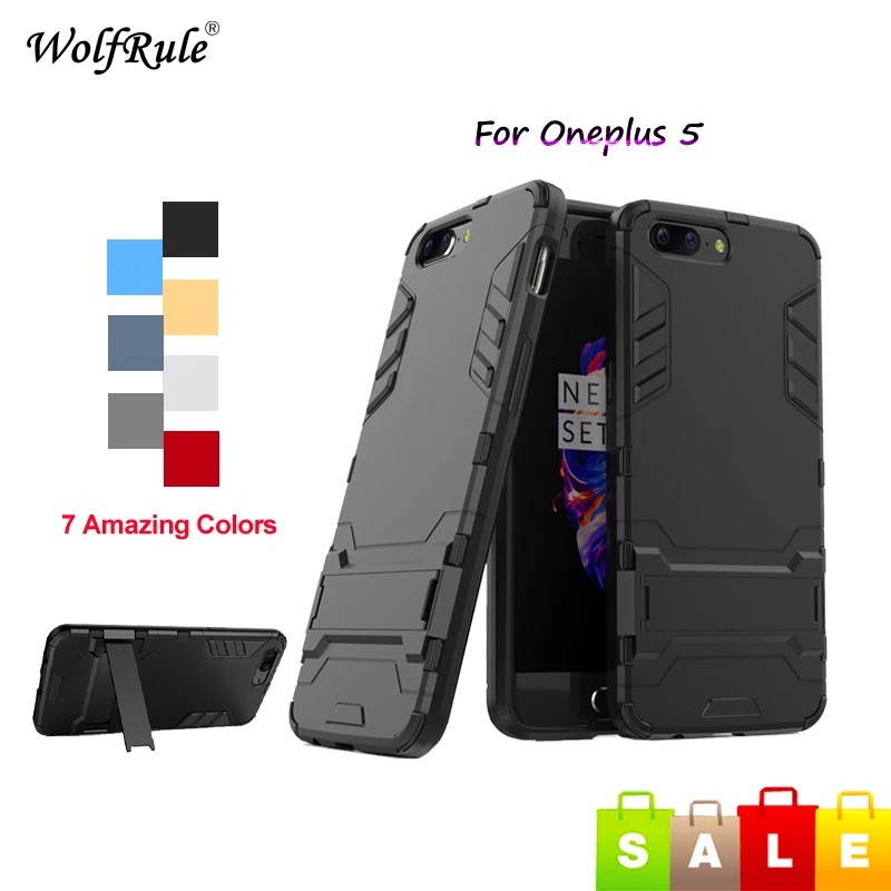 

WolfRule Case For Oneplus 5 Case Silicon & Plastic Holder Anti-Knock Cover For One Plus 5 Case For Oneplus 5 Cover A5000 5.5''