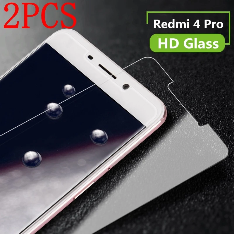 2 шт. закаленное стекло для Xiaomi Redmi 4 pro защита экрана закаленная Защитная пленка