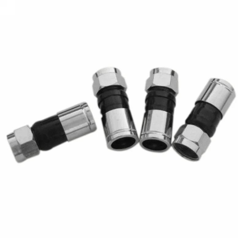 

4pcs 2.7cm RG6 F Type Speedy Installation Compression Snap Seal Plug Connector For Sky Satellite Virgin Cable