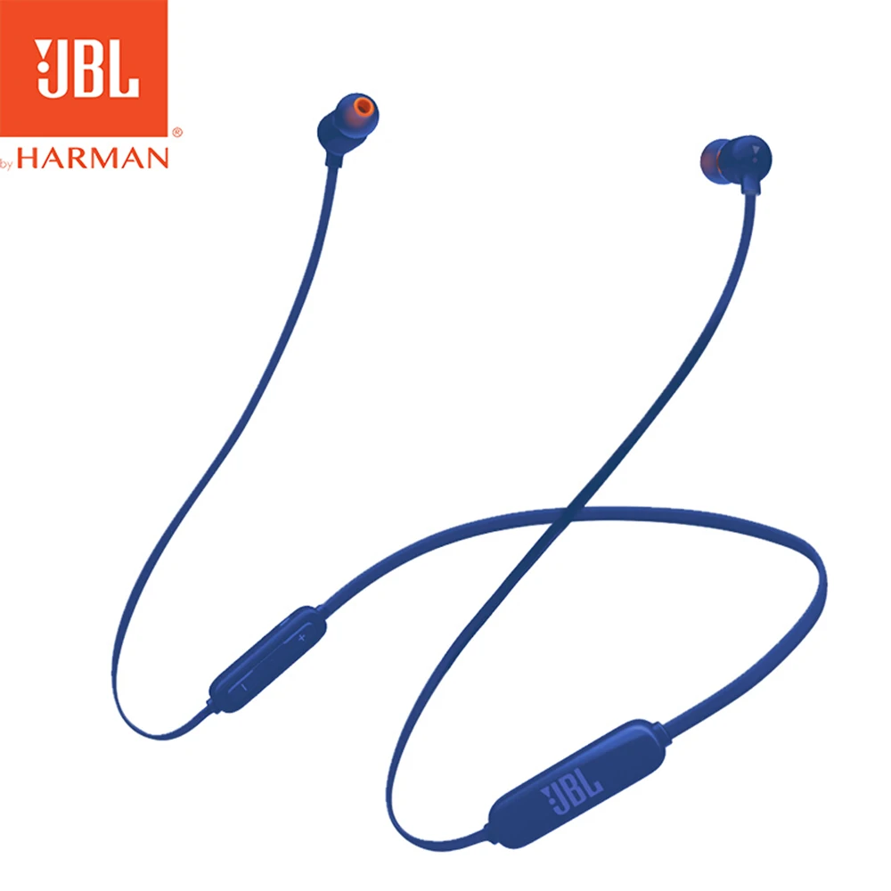 JBL T110BT Беспроводной Bluetooth наушники-вкладыши стерео бас звуком с защитой от пота спортивные наушники 3-кнопочный пульт дистанционного управления с микрофоном наушники
