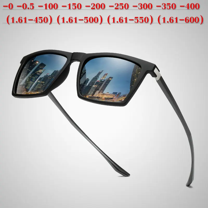 MINCL диоптрий SPH 0-0,5-1-1,5-2-2,5-6,0 готовые близорукость солнцезащитные очки для мужчин и женщин близорукие поляризованные солнцезащитные очки uv400 NX