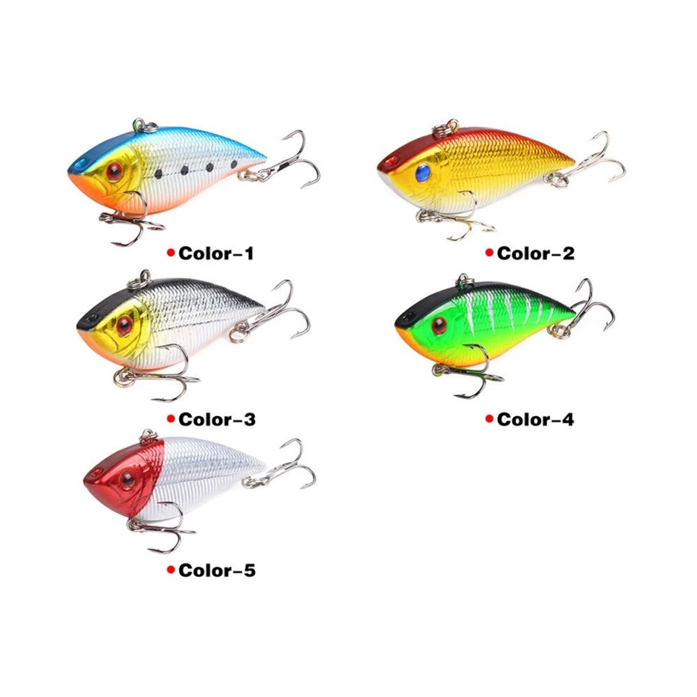 1 unids/lote se hunde Señuelos de Pesca VIB crankbait wobblers 70mm 11,4G isca artificial agudos vibración Pesca cebo duro Pesca abordar