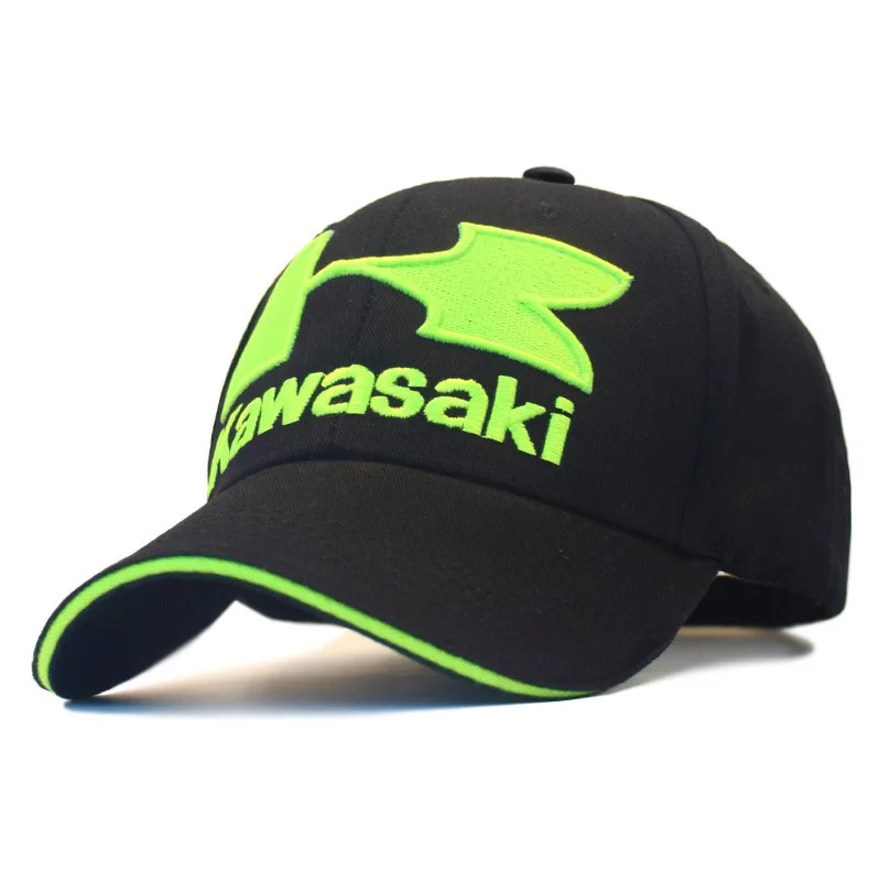 Moto GP Kawasaki Motorcycle Racing Hat Embroideried Baseball Cap Motocross Riding Hats F1 Cap Mens Snapback
