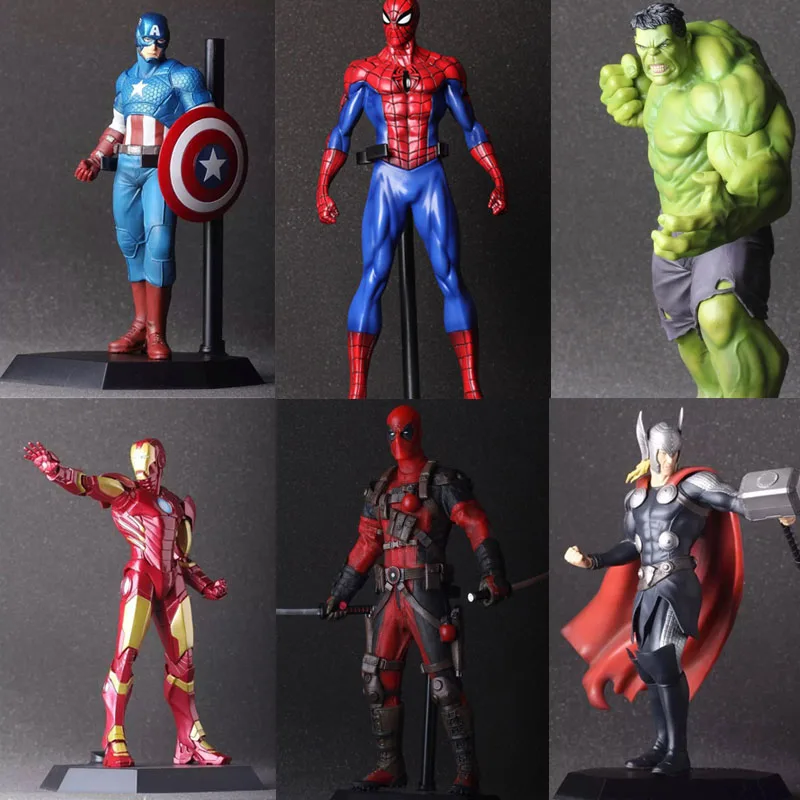 The Avengers Hulk PVC Deadpool Iron Man Action Figure Thor Model Collection font b Toy b
