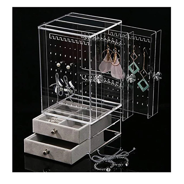New Acrylic Jewelry Organizer Box For Necklace Display Storage Case