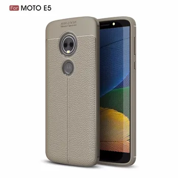

100pcs/lot Litchi Striae TPU gel cover case for Motorola Moto Z2 Force Z2 Z3 play Z4 play E5 E5 plus E5 play E5 play go