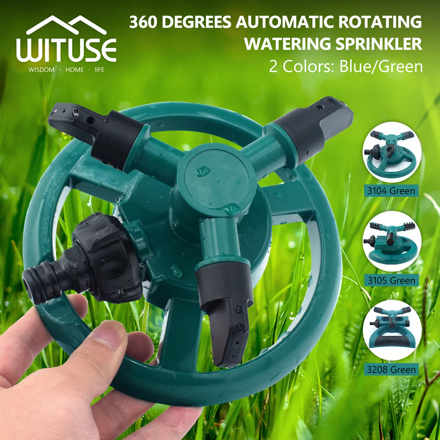360 Degree Rotary Garden Water Sprinkler Lawn Irrigation Sprinklers