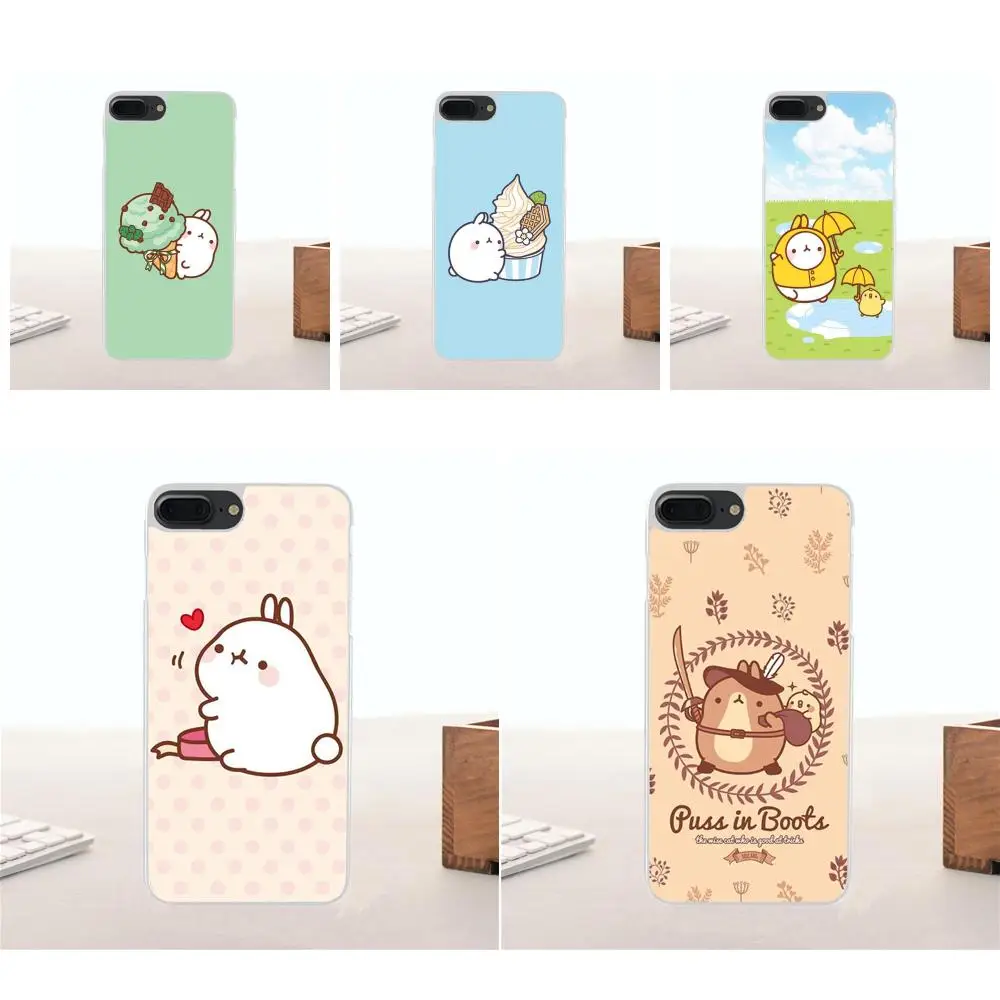 Мягкий Стильный чехол Bixedx из ТПУ милый Molang Kawaii для Huawei G7 G8 Honor 5A 5C 5X 6 6X 7 8 V8 Mate 9 P7 P8 P9
