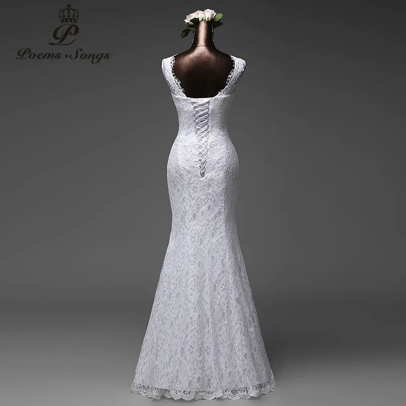 Poemssongs Custom Made High Quality Mermaid Wedding Dress With Tulle Poemssongs Custom Made High Quality Mermaid Wedding Dress With Tulle Detachable Train Vestido De Noivas In Dresses From Weddings Events On