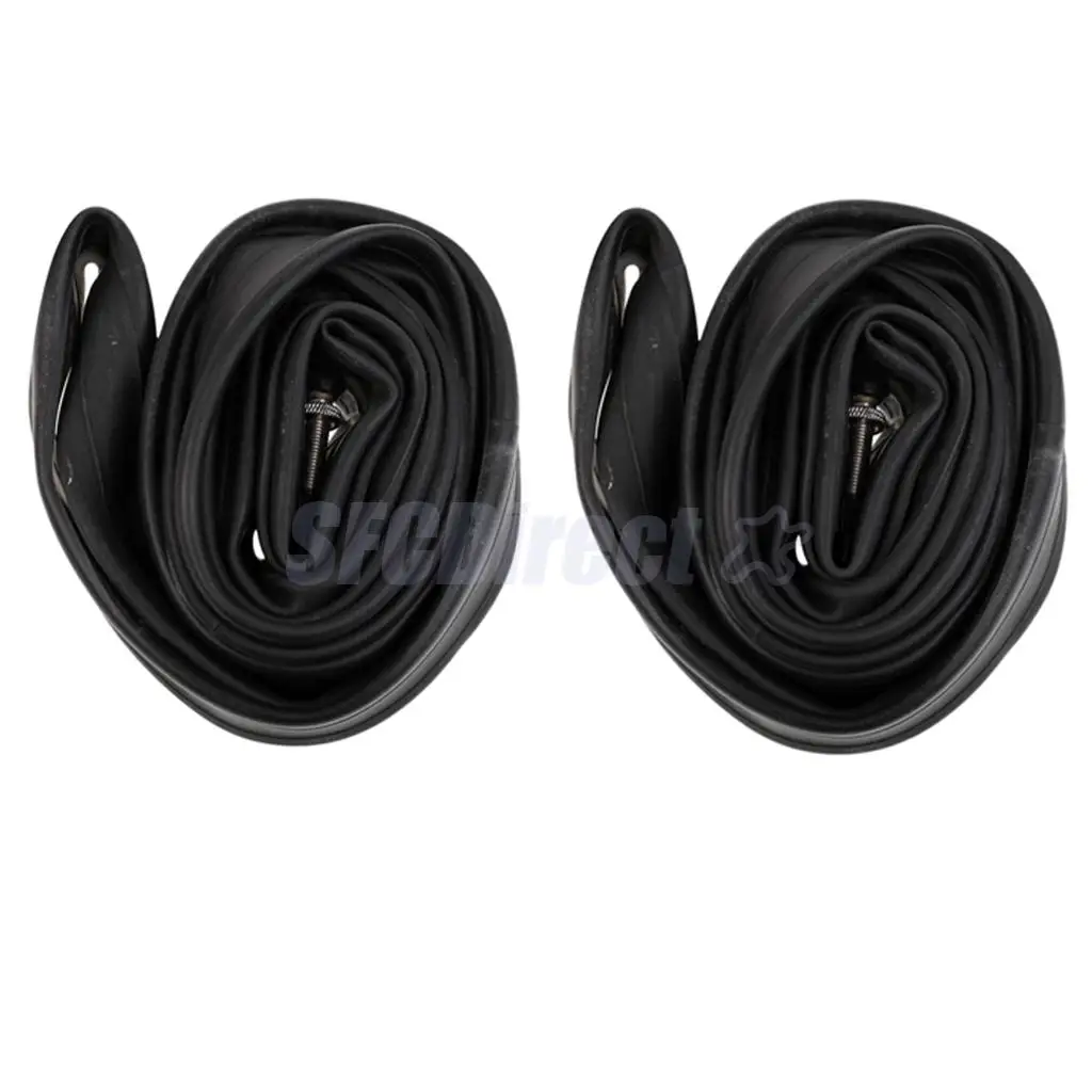 2Pcs Bicycle Inner Tube 700 x 28/32C FV Valve Rubber Bike Inner Tube Tire
