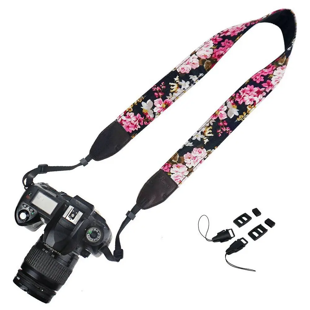 

Camera Neck Shoulder Strap Belt for Camera - Flower Floral 5color , the buckle not include