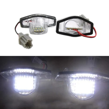 

New 2 Pcs/Set 18 LED Lamp Number License Plate Light for Honda Fit Jazz Odyssey Stream Insight CRV FRV HR-V Crosstour 5D XR657
