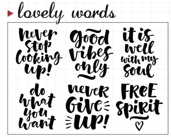 

Lovely Words Transparent Clear Silicone Stamp/Seal for DIY scrapbooking/photo album Decorative clear stamp sheets A394