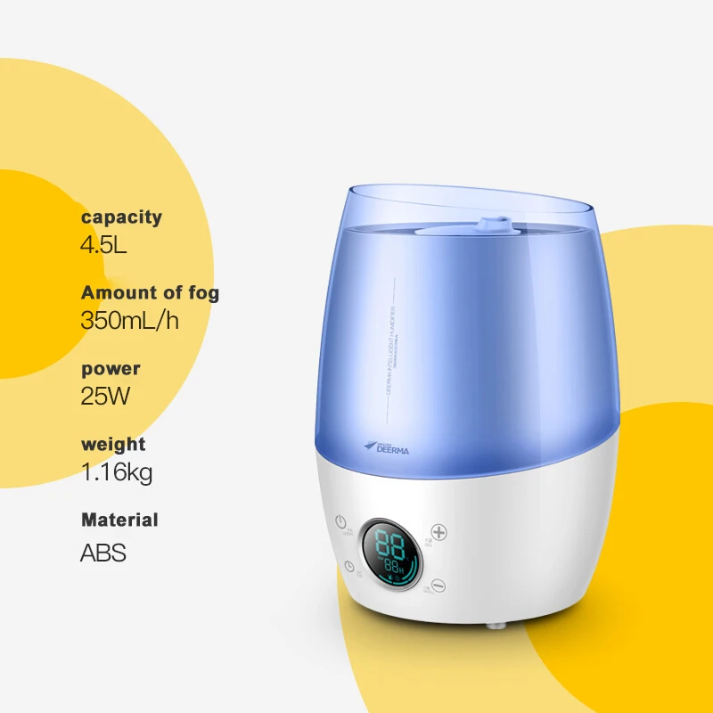 Xiaomi 4.5l Humidifie интеллектуальная Постоянная Влажность домашняя Бесшумная мини-офисная спальня ароматерапия Серебристая ионная увлажнение воздуха