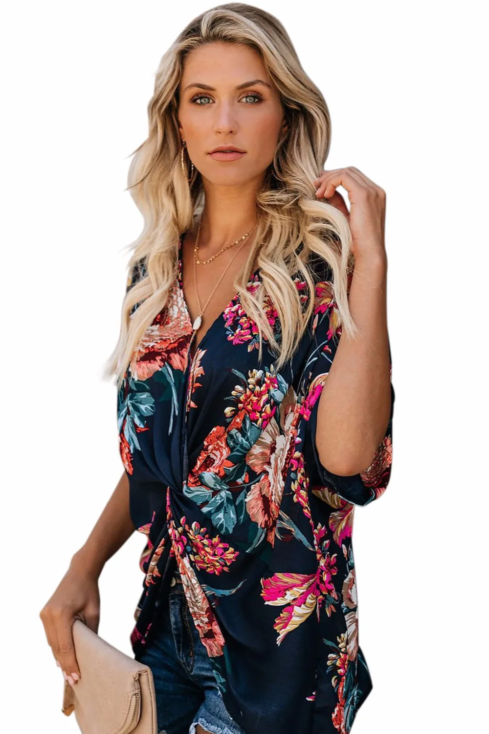 Blue-Amaryllis-Floral-Twist-Top-LC251837-5-1