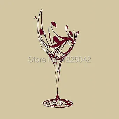 Abstract Wine Glass Kitchen Wall Sticker Home Decor For Kitchen Room Vinyl Art Decal Kitchen Wall Transfer Poster size 91x41cm Abstract Wine Glass Kitchen Wall Sticker Home Decor For Kitchen Room Vinyl Art Decal Kitchen Wall Transfer Poster size 91x41cm
