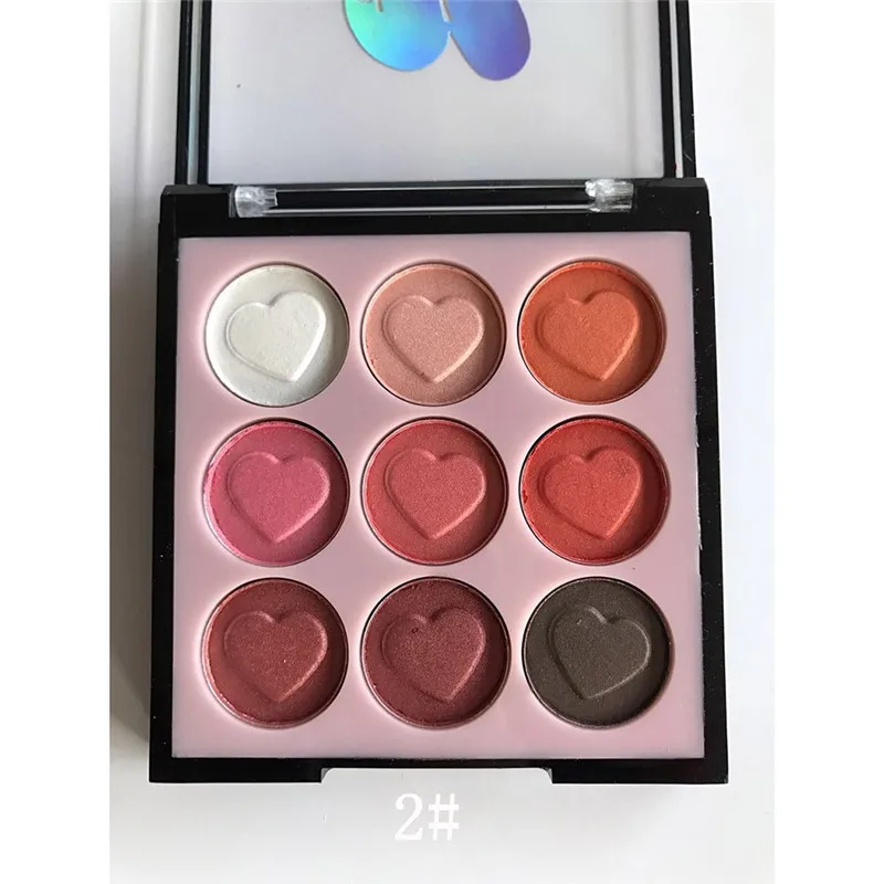 

Eye shadow Professional New 9 color love pearlescent eyeshadow dish peach earth color makeup tray Eyeshadow Dec12