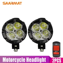 2pcs Universal LED Motorcycle Headlight Mirror Mount Driving Fog Spot Head Light Spotlight Assist Lamp Side Mirror Light Switch 2pcs Universal LED Motorcycle Headlight Mirror Mount Driving Fog Spot Head Light Spotlight Assist Lamp Side Mirror Light Switch