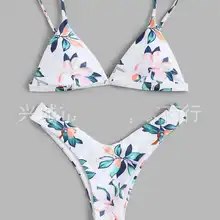 Напечатанные бра с цветами Набор новая высокая мода с стринги