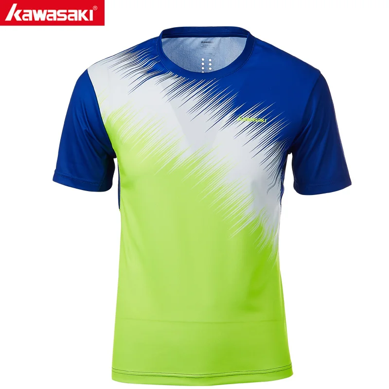 Kawasaki быстросохнущие рубашки для бадминтона для женщин с коротким рукавом и круглым вырезом теннисная футболка женская спортивная одежда спортивная ST-T2026