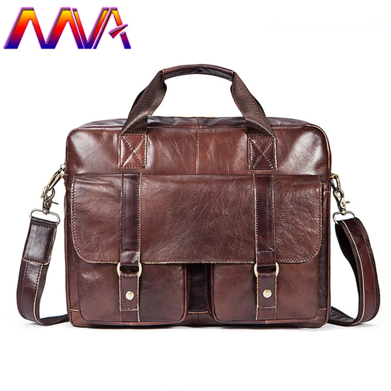 

Mva Genuine Leather Men Briefcase Quality Cow Leather Men Shoulder Bag Cheap Price Business Laptop Bags Genuine Leather Bag Men