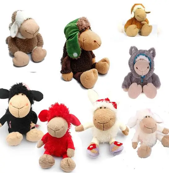 

nice plush toy stuffed doll cartoon animal Jolly Mah Dolly sheep friend lamb family dress heart lover birthday present gift 1pc