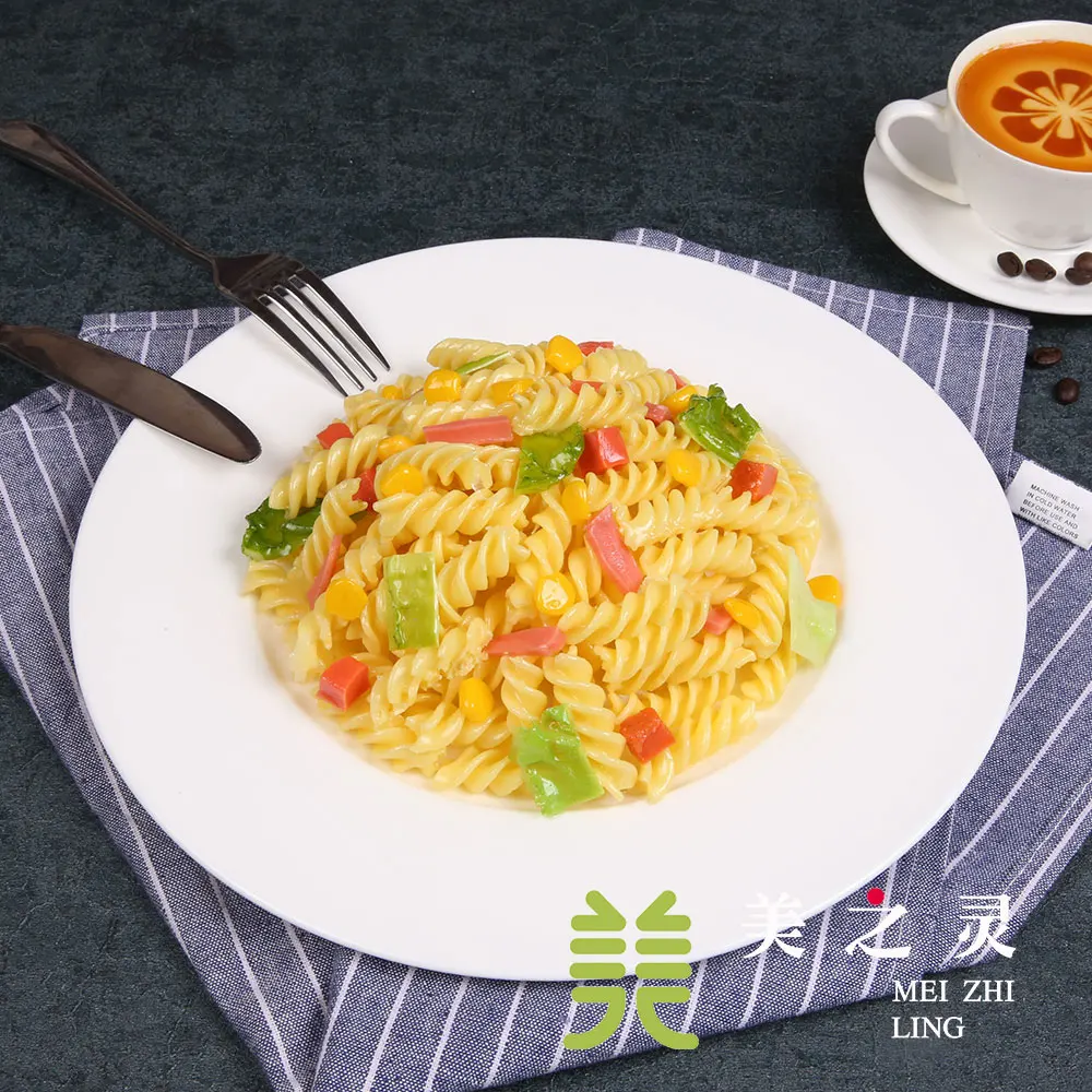 

Simulation Food Model Dishes Decorative Sample Screw Pasta Model Simulation Pasta Handicraft Artificial Props Ornaments Display
