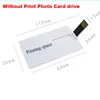 DIY Creative USB 2.0 Flash Credit Card 16GB 32GB USB Flash Drive Pen Drive 4GB 8GB Print Your Photo or Custom Company Logo Gift ► Photo 2/6