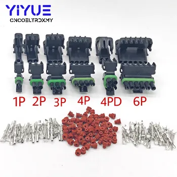 

1 set 1/2/3/4/6pin Female Male Weather Pack Electrical connector 2.5 Series Connector Plug Automobile Connectors