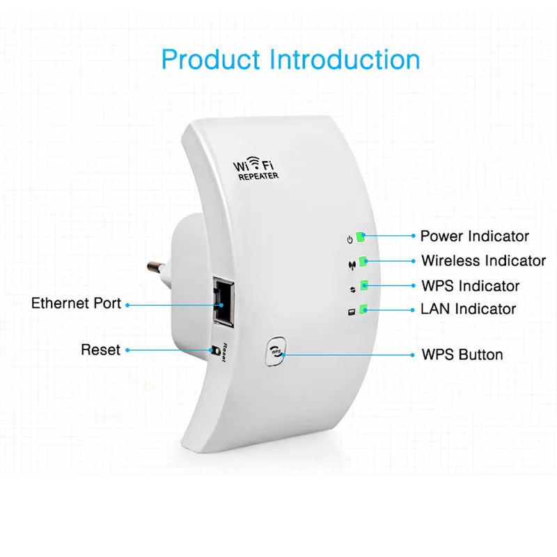 Wifi ретранслятор WiFi удлинитель 300 Мбит/с Wifi усилитель беспроводной Wi-Fi усилитель сигнала большой диапазон Wi-Fi ретранслятор 802.11N точка доступа