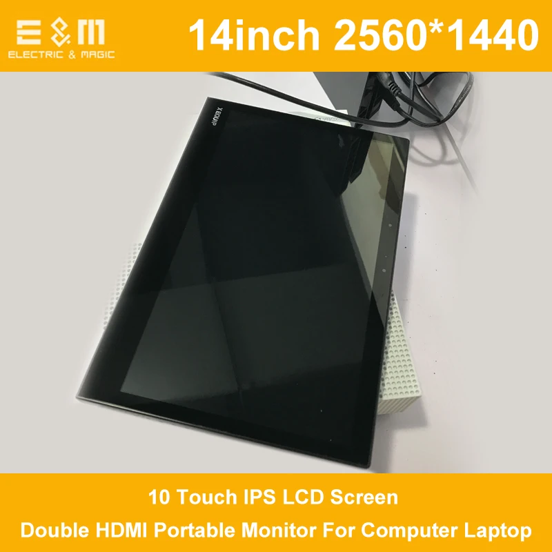 14 дюймов 2560*1440 10 сенсорный IPS ЖК-экран для XBOX PS3 PS4 NS JX VGA двойной HDMI портативный