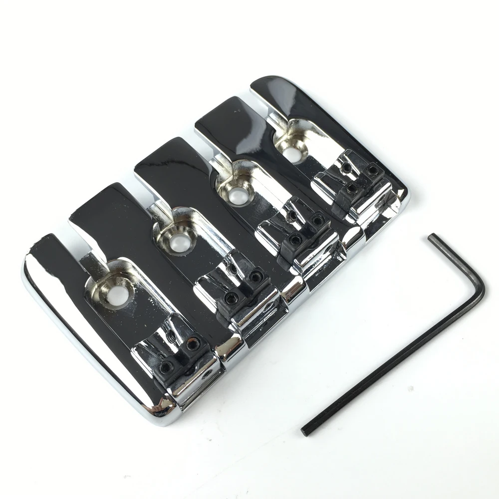 

Chrome 4 Strings Chunky Electric JZ /Precision Bass Guitar Bridge - BB001