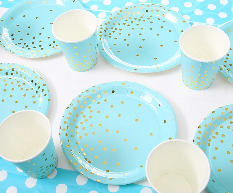 FANLUS Value Pack Cupcake Toppers Picks- Various Themes (7 inch Party paper plate with Gold Foil 10 PCS Stars& Sparkles Theme) (31)