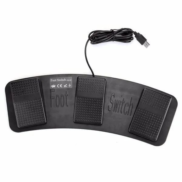 

HBUDS 1640835 PC USB Foot Control Keyboard Action Switch Pedal HID