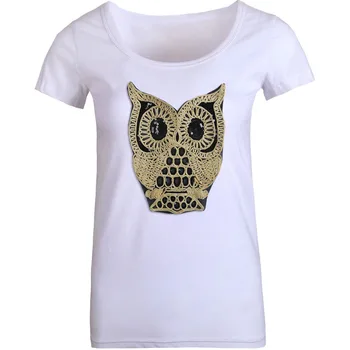 

BLINGSTORY Plus Size 5XL Cotton White T Shirt Female Embroidery Animal O-neck Short Summer Tops for Women