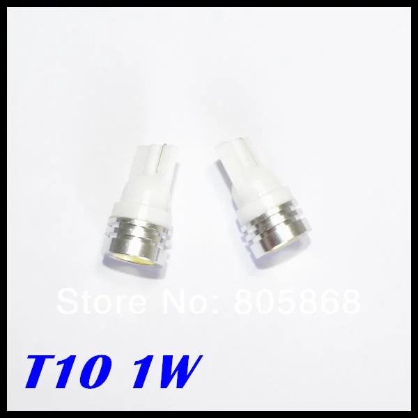 100 шт. T10 1 Вт 194 168 SMD высокой Мощность LED W5W 1 Вт автомобиля Лампочки просвет Парковка свет индикатор Настольная лампа белый