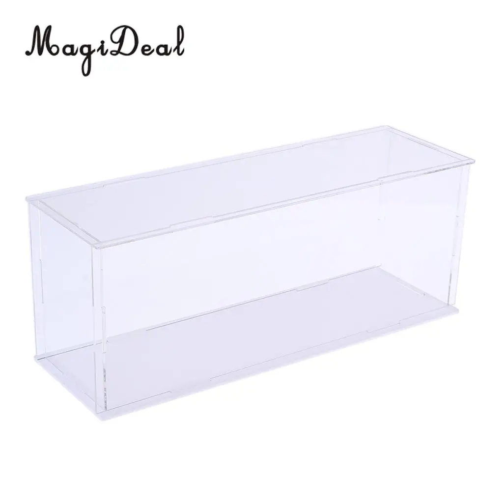 MagiDeal Modern Acrylic Toy Display Show Case Dustproof Box Ornament Protection Tool 28x8x11cm