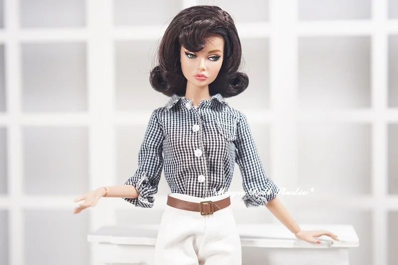 [FR094] Новинка 1" Модная Одежда для куклы# блузка с длинными рукавами в сетку подходит для куклы Momoko FR для оптовой продажи