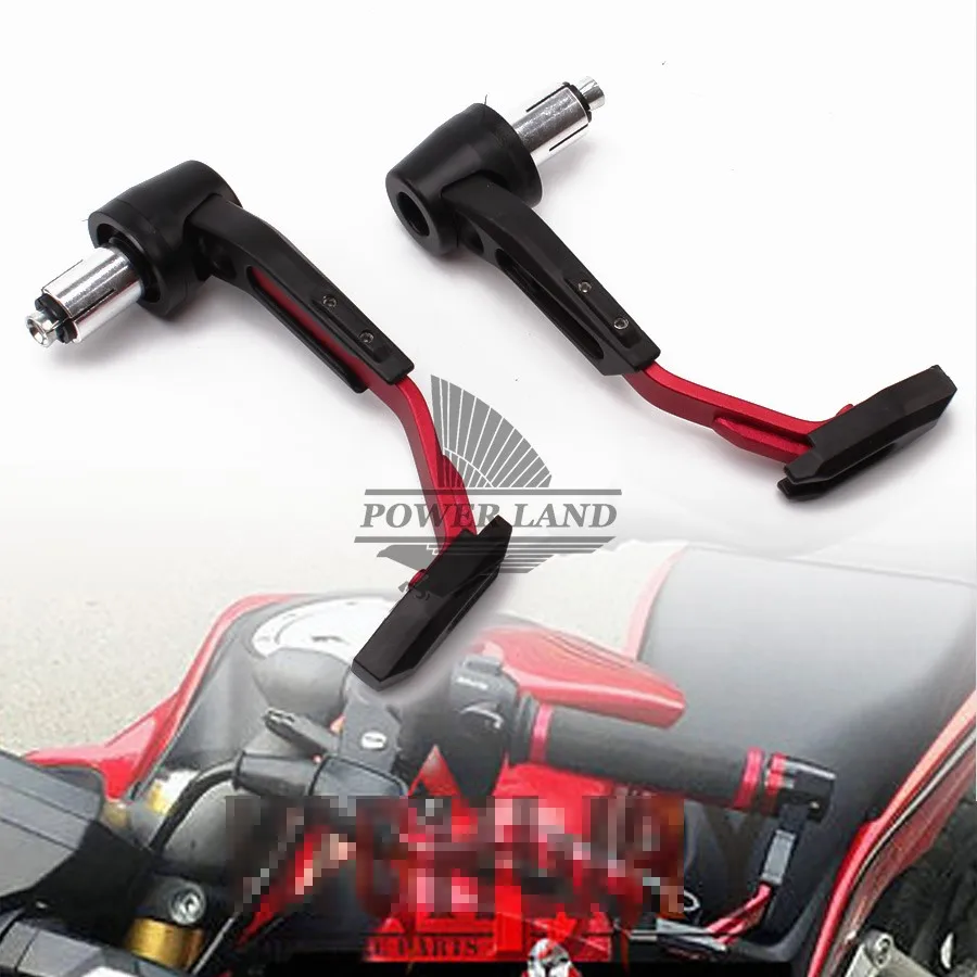 7/8" 22mm Red Brake Clutch Levers Protect Guard Autobicycle Handgrip